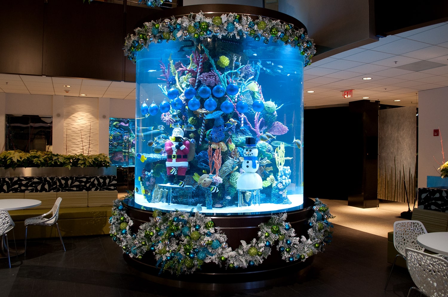 Christmas themed custom aquarium